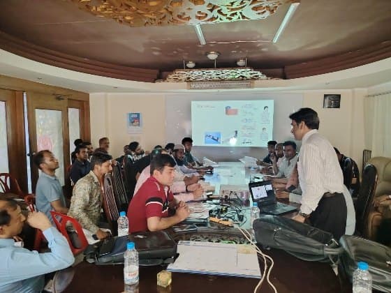 A research evaluation meeting with co-researchers