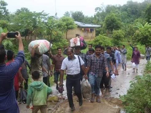 Relief distribution after flooding